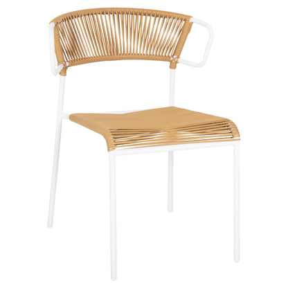 ΚΑΡΕΚΛΑ SUKI ΜΕΤΑΛΛO ΛΕΥΚΟ KAI ΣΥΝΘ. RATTAN ΣΕ ΦΥΣΙΚΟ 54x62x80