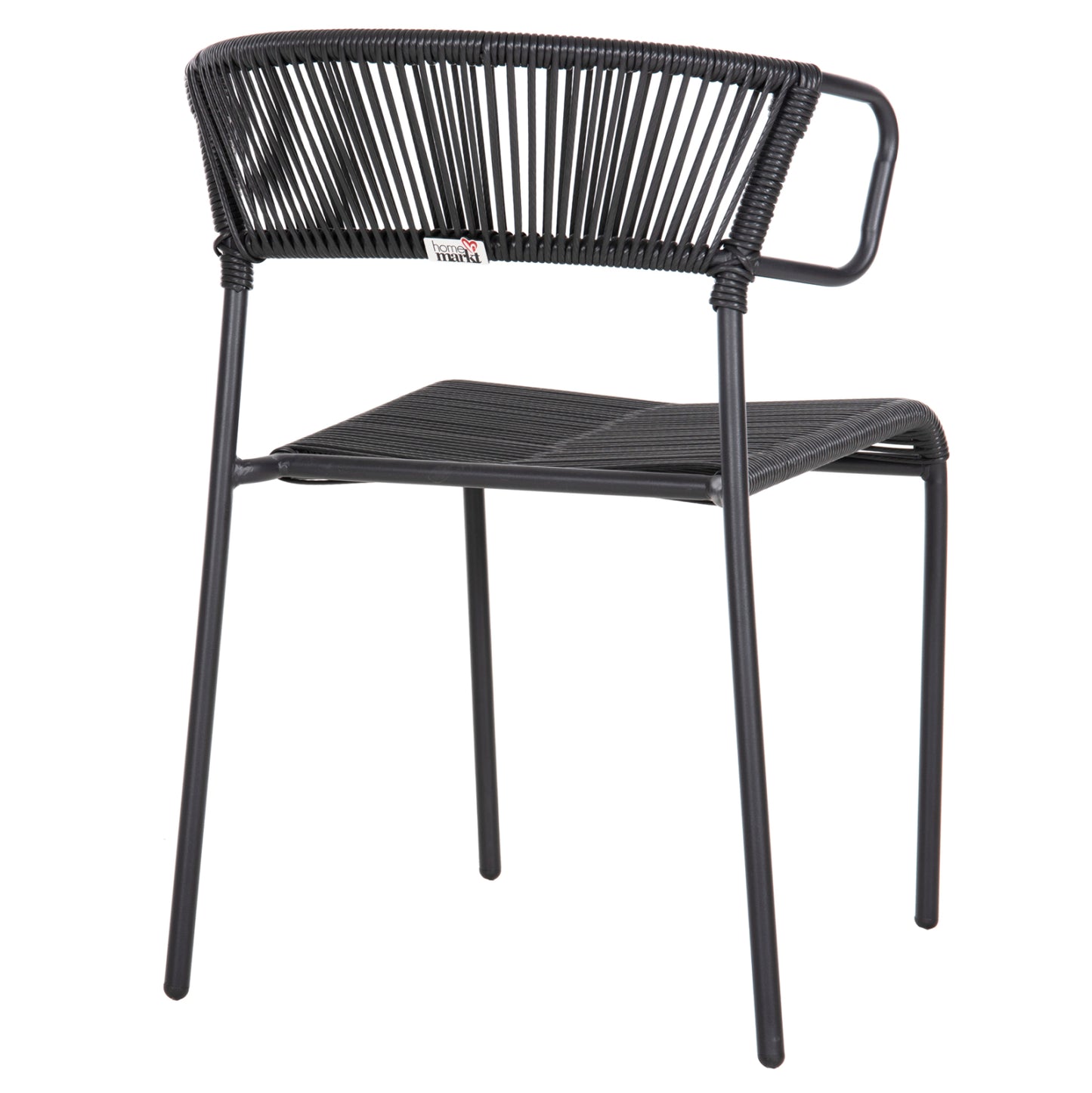 ΚΑΡΕΚΛΑ SUKI ΜΕΤΑΛΛO KAI ΣΥΝΘΕΤΙΚΟ RATTAN ΣΕ ΜΑΥΡΟ 54x62x80