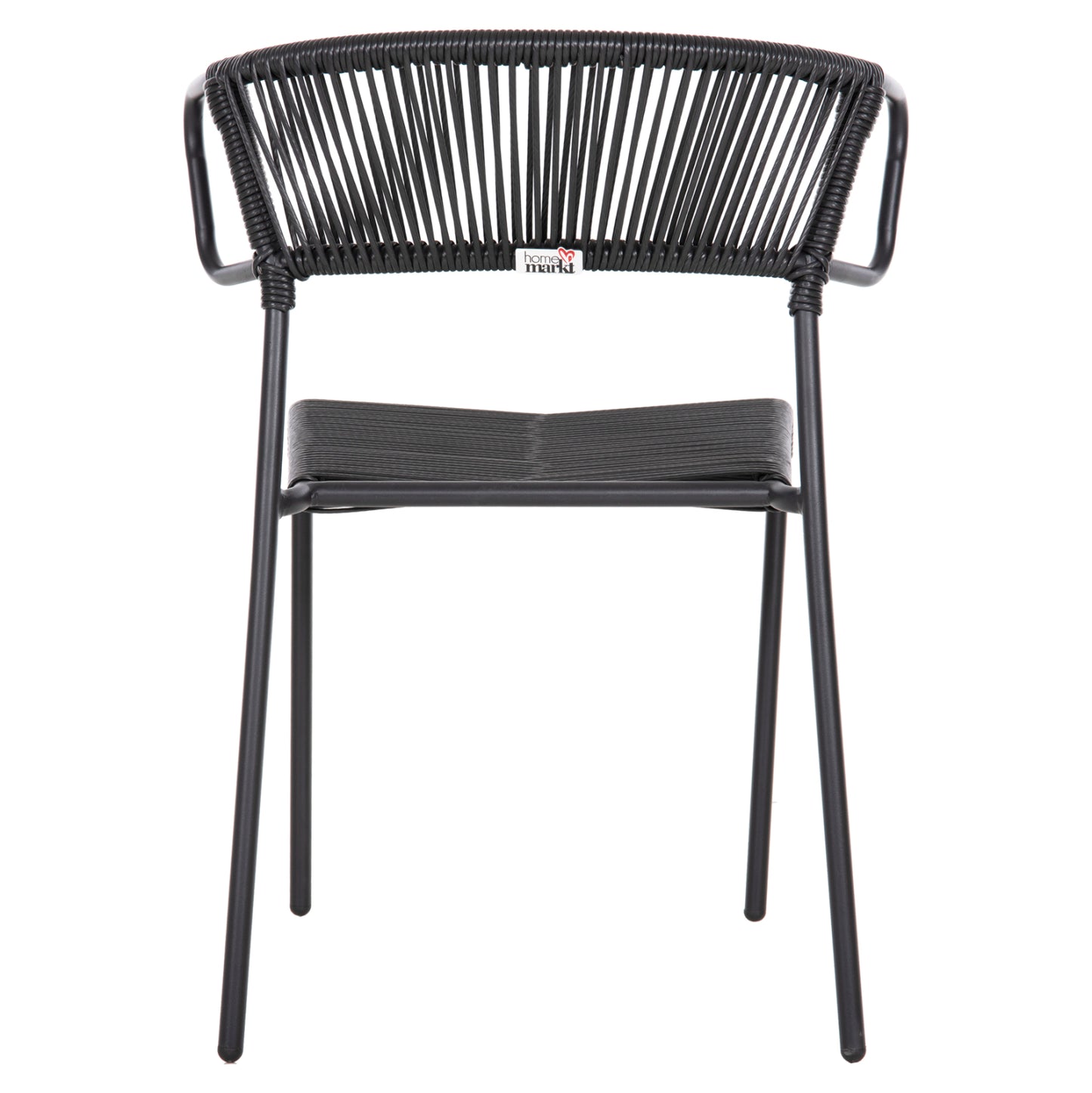 ΚΑΡΕΚΛΑ SUKI ΜΕΤΑΛΛO KAI ΣΥΝΘΕΤΙΚΟ RATTAN ΣΕ ΜΑΥΡΟ 54x62x80