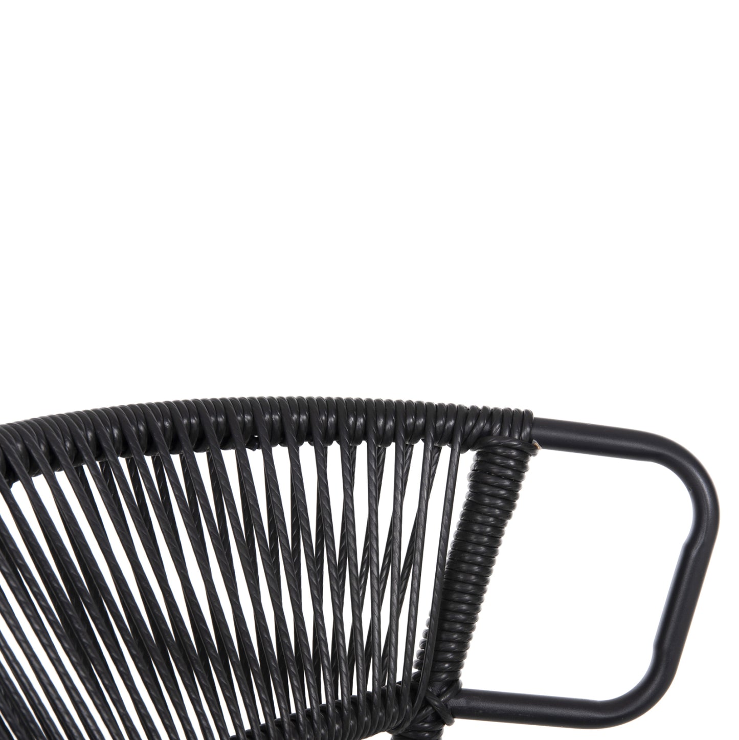 ΚΑΡΕΚΛΑ SUKI ΜΕΤΑΛΛO KAI ΣΥΝΘΕΤΙΚΟ RATTAN ΣΕ ΜΑΥΡΟ 54x62x80