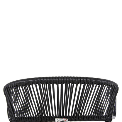 ΚΑΡΕΚΛΑ SUKI ΜΕΤΑΛΛO KAI ΣΥΝΘΕΤΙΚΟ RATTAN ΣΕ ΜΑΥΡΟ 54x62x80