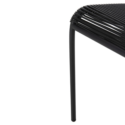 ΚΑΡΕΚΛΑ SUKI ΜΕΤΑΛΛO KAI ΣΥΝΘΕΤΙΚΟ RATTAN ΣΕ ΜΑΥΡΟ 54x62x80