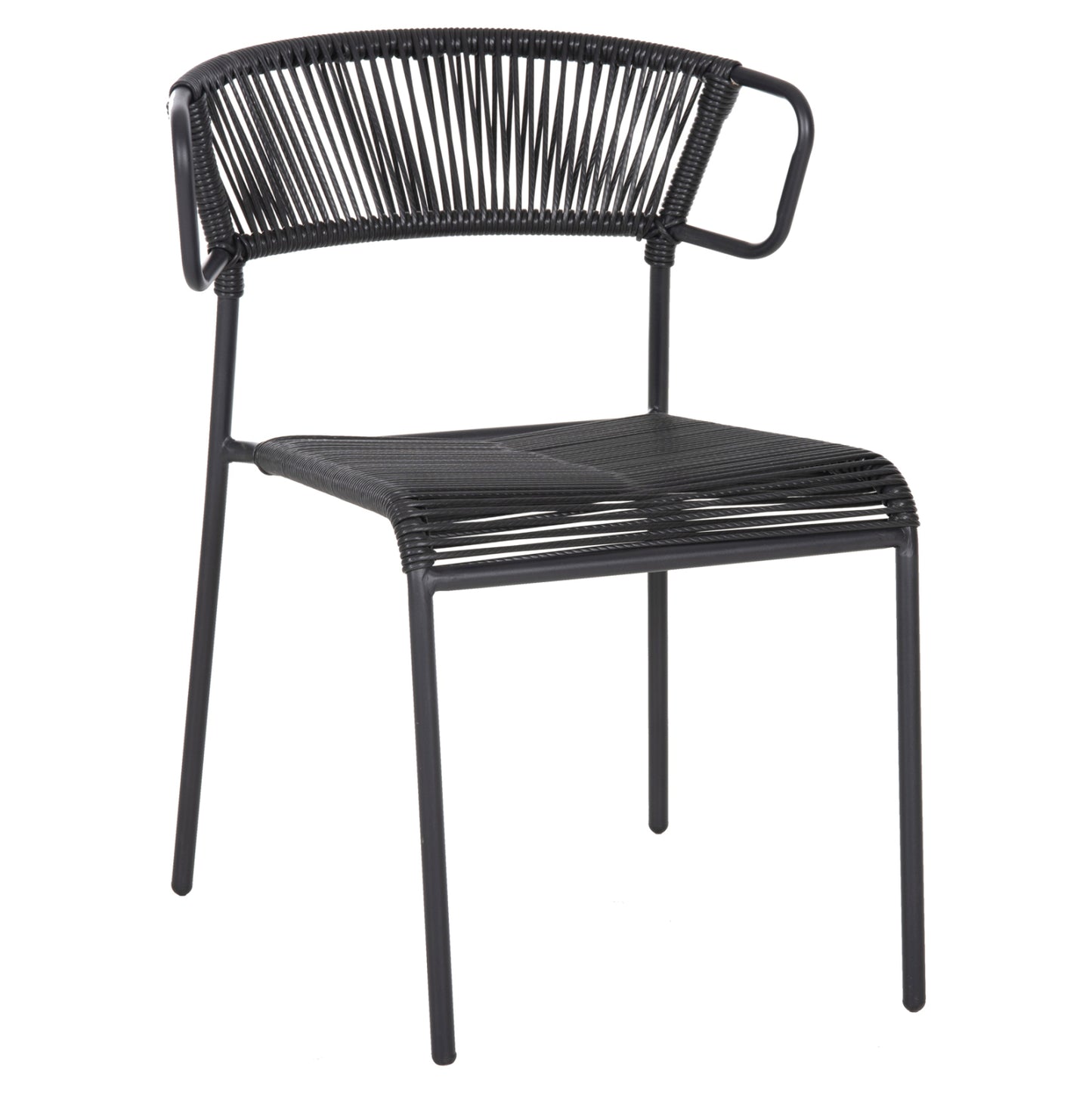 ΚΑΡΕΚΛΑ SUKI ΜΕΤΑΛΛO KAI ΣΥΝΘΕΤΙΚΟ RATTAN ΣΕ ΜΑΥΡΟ 54x62x80