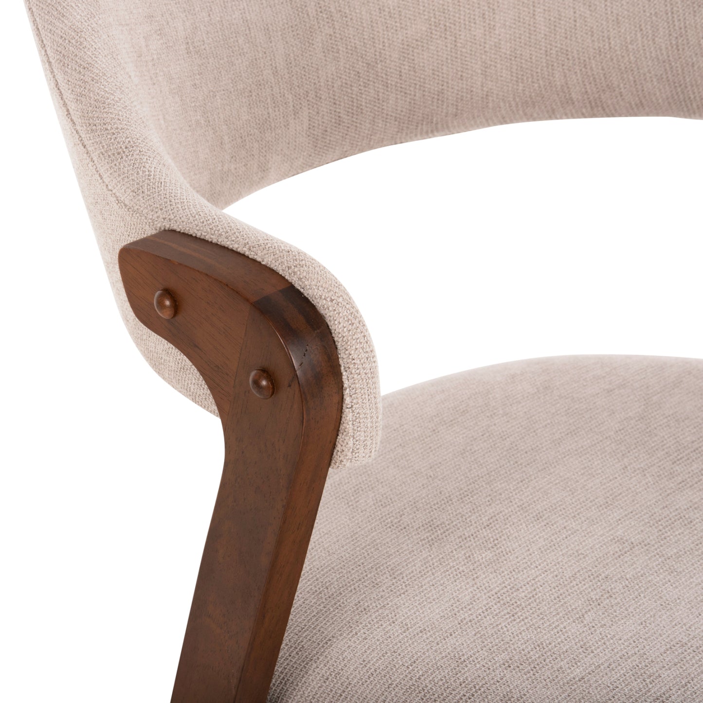 ΚΑΡΕΚΛΑ RIDER RUBBERWOOD ΣΕ ΚΑΡΥΔΙ ΥΦΑΣΜΑ ΕΚΡΟΥ 59x59x83