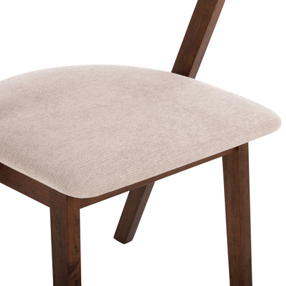 ΚΑΡΕΚΛΑ RIDER RUBBERWOOD ΣΕ ΚΑΡΥΔΙ ΥΦΑΣΜΑ ΕΚΡΟΥ 59x59x83