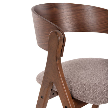 ΚΑΡΕΚΛΑ NEKKER RUBBERWOOD ΣΕ ΚΑΡΥΔΙ ΜΠΕΖ ΥΦΑΣΜΑ ΚΑΘΙΣΜΑ 56x55x78