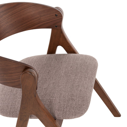 ΚΑΡΕΚΛΑ NEKKER RUBBERWOOD ΣΕ ΚΑΡΥΔΙ ΜΠΕΖ ΥΦΑΣΜΑ ΚΑΘΙΣΜΑ 56x55x78
