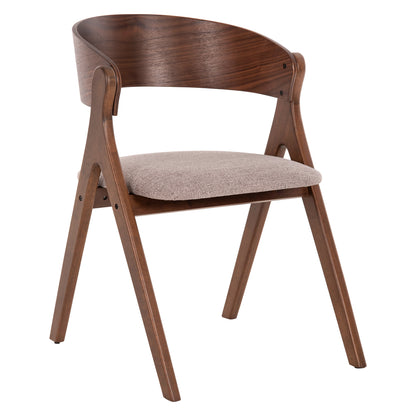 ΚΑΡΕΚΛΑ NEKKER RUBBERWOOD ΣΕ ΚΑΡΥΔΙ ΜΠΕΖ ΥΦΑΣΜΑ ΚΑΘΙΣΜΑ 56x55x78