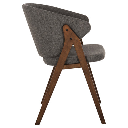 ΚΑΡΕΚΛΑ HANA RUBBERWOOD ΣΕ ΚΑΡΥΔΙ ΧΡΩΜΑ ΓΚΡΙ ΥΦΑΣΜΑ 55x60x84