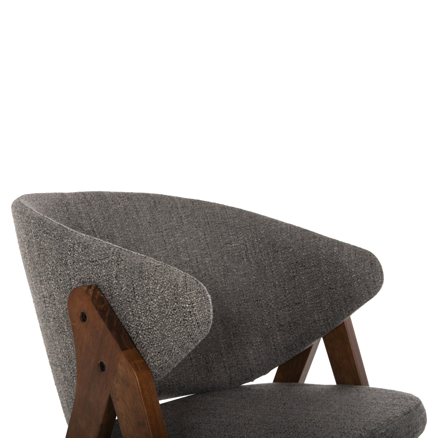 ΚΑΡΕΚΛΑ HANA RUBBERWOOD ΣΕ ΚΑΡΥΔΙ ΧΡΩΜΑ ΓΚΡΙ ΥΦΑΣΜΑ 55x60x84