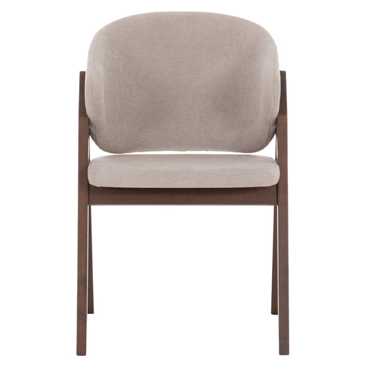 ΚΑΡΕΚΛΑ HANA RUBBERWOOD ΣΕ ΜΑΥΡΟ ΧΡΩΜΑ-ΓΚΡΙ ΥΦΑΣΜΑ 55,5x60x85
