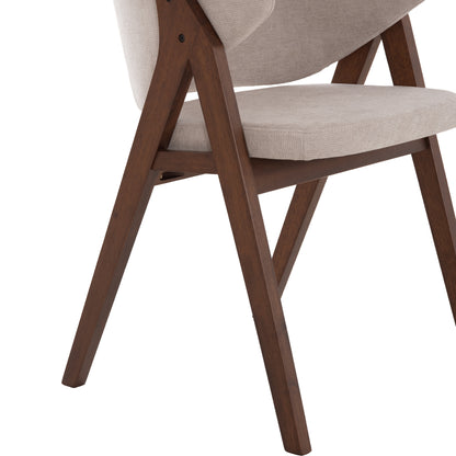 ΚΑΡΕΚΛΑ HANA RUBBERWOOD ΣΕ ΜΑΥΡΟ ΧΡΩΜΑ-ΓΚΡΙ ΥΦΑΣΜΑ 55,5x60x85