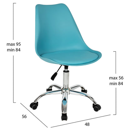 OFFICE CHAIR VEGAS BLUE 48x56x95