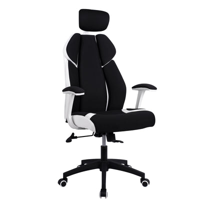 OFFICE CHAIR SALENA IN BLACK WHITE COLOR 65x70x128-132