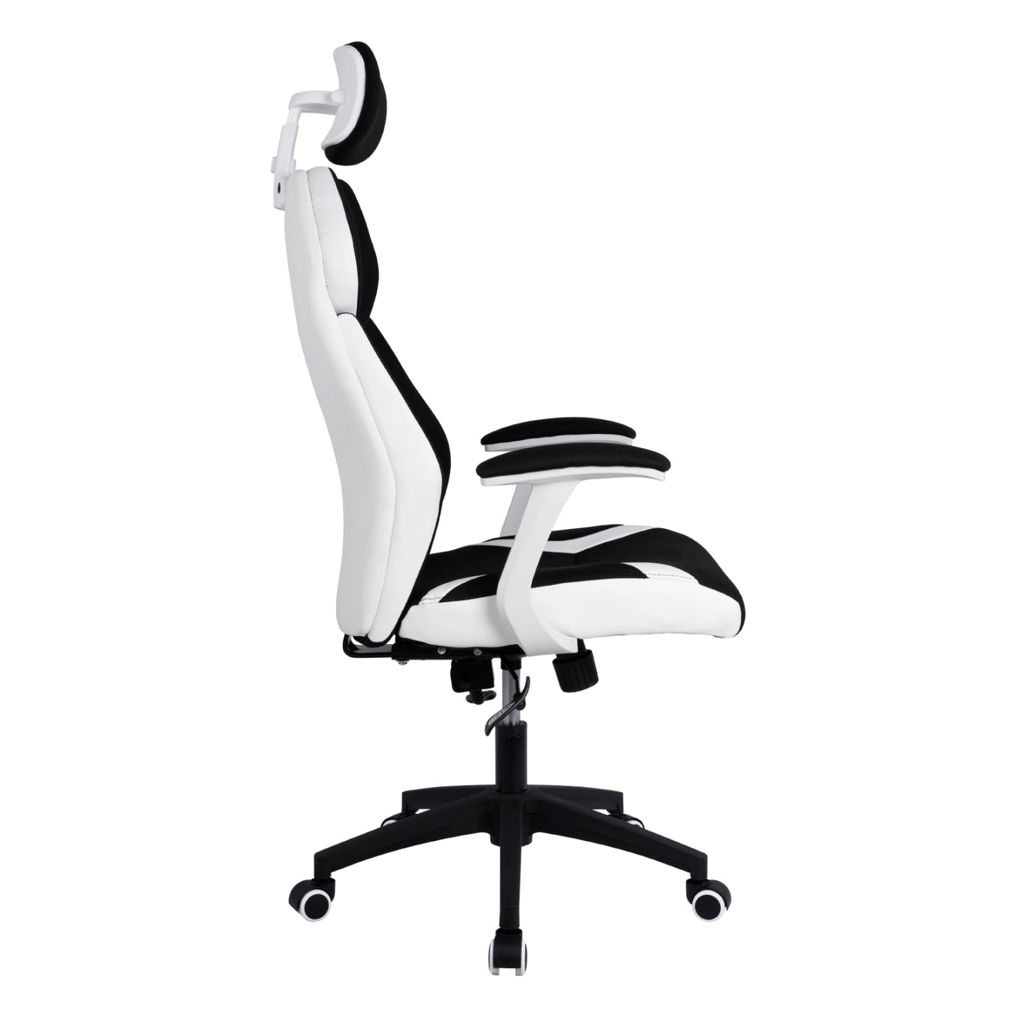 OFFICE CHAIR SALENA IN BLACK WHITE COLOR 65x70x128-132