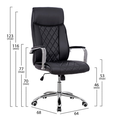 OFFICE CHAIR SHAILA IN BLACK COLOR 64x68x116-123