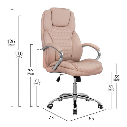 OFFICE CHAIR KIEV EXECUTIVE PU IN ECRU 65x80x127