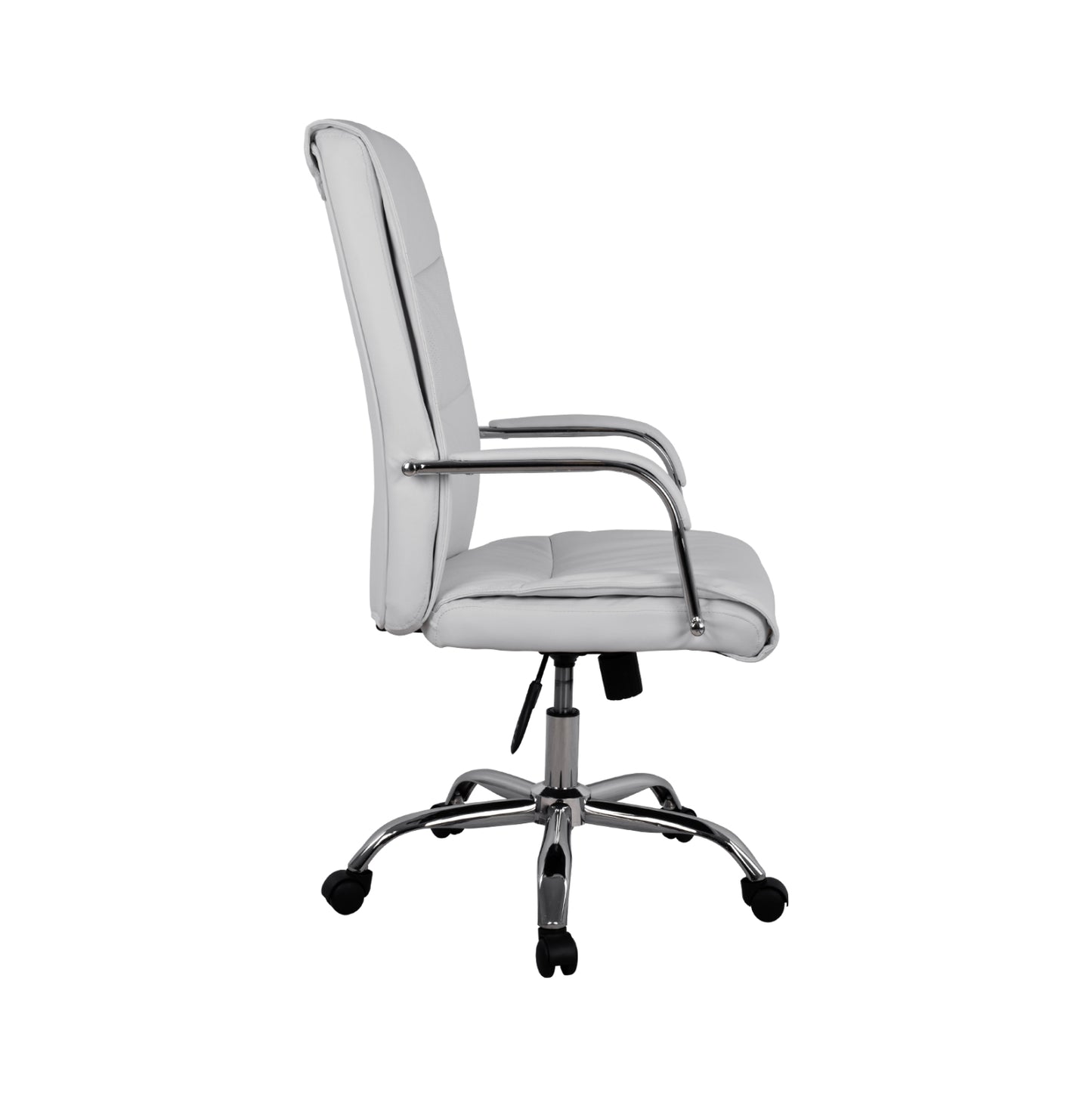 EXECUTIVE OFFICE CHAIR WHITE WITH CHROME BASE JACOB 57x75.5x100