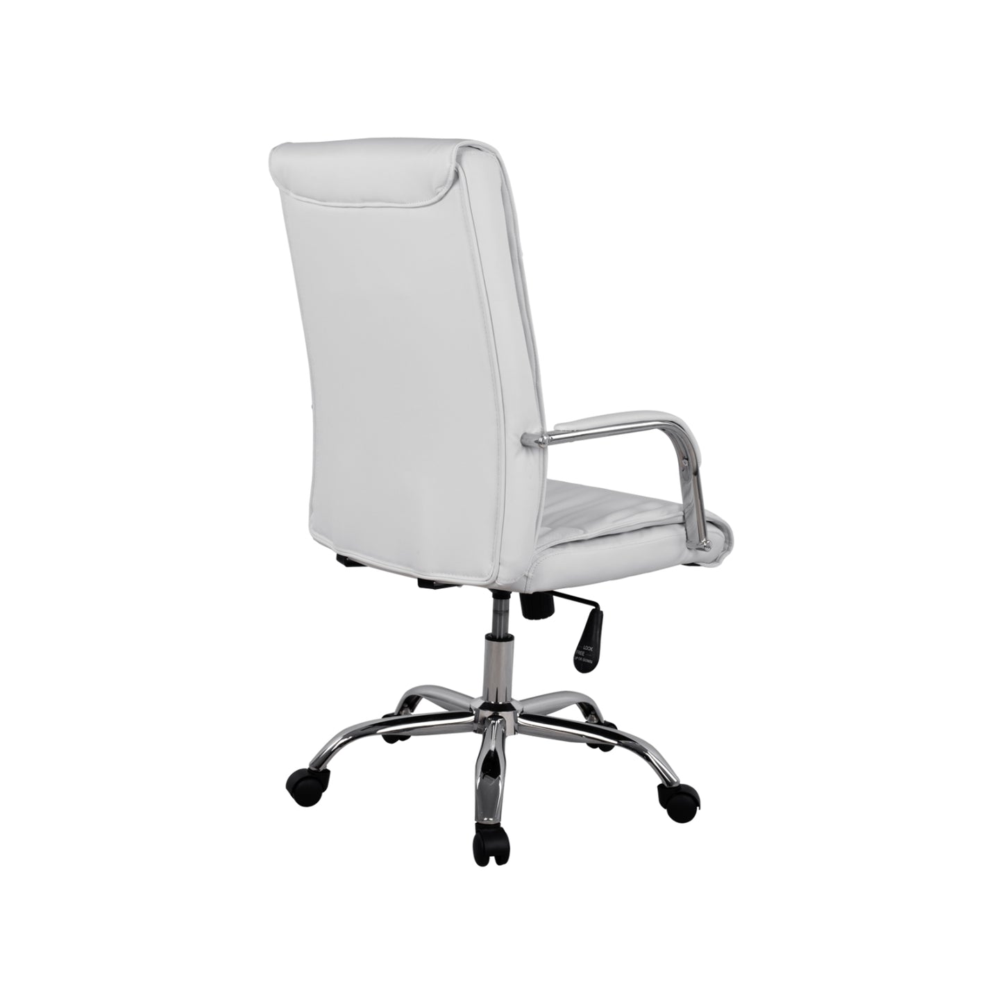 EXECUTIVE OFFICE CHAIR WHITE WITH CHROME BASE JACOB 57x75.5x100