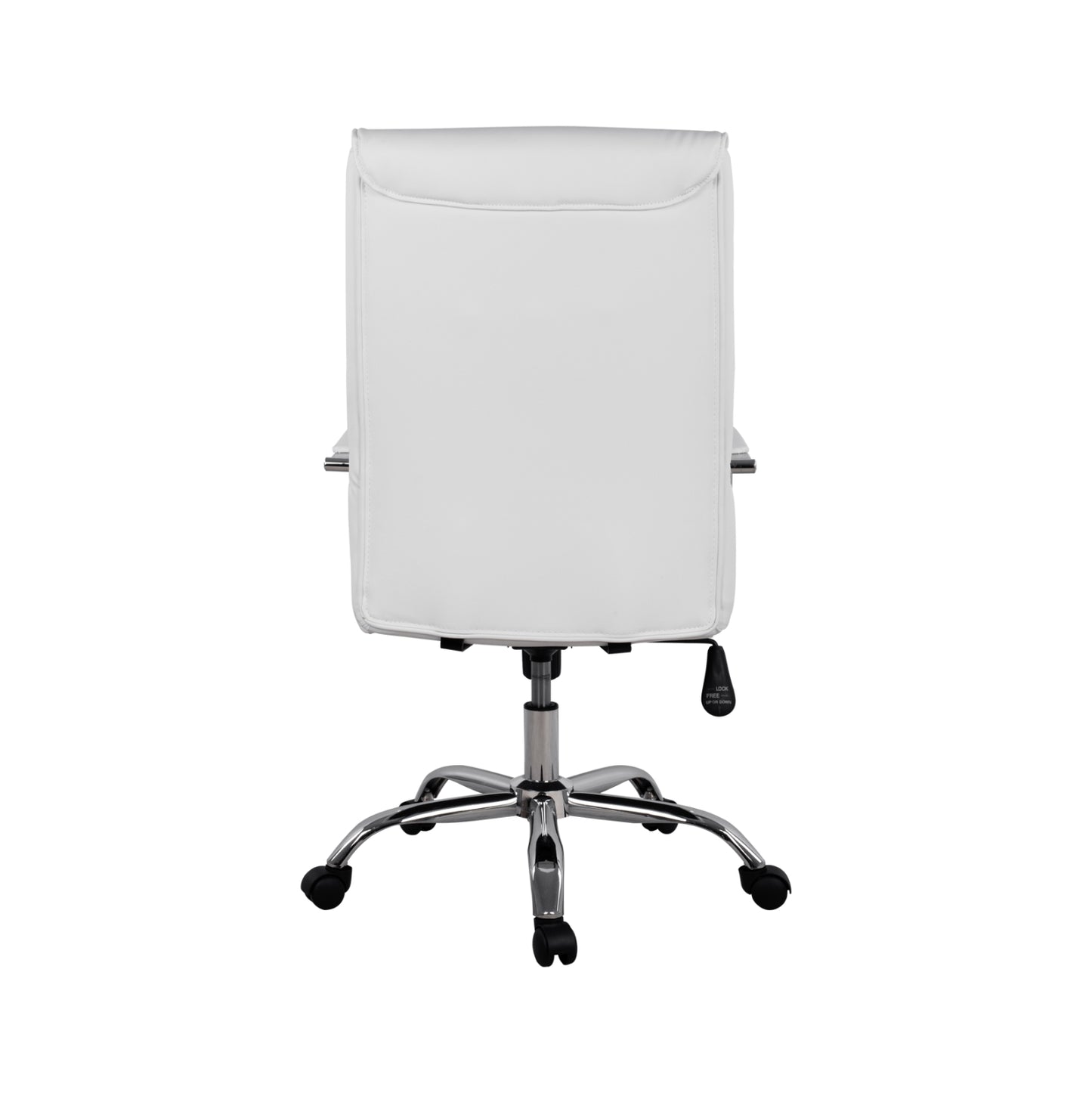 EXECUTIVE OFFICE CHAIR WHITE WITH CHROME BASE JACOB 57x75.5x100
