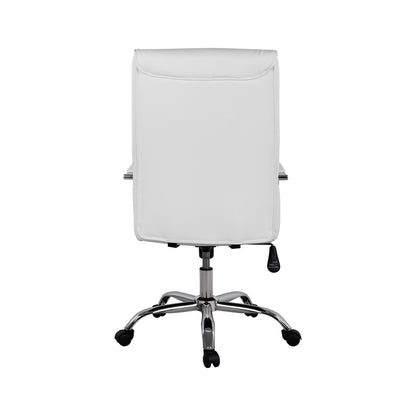 EXECUTIVE OFFICE CHAIR WHITE WITH CHROME BASE JACOB 57x75.5x100