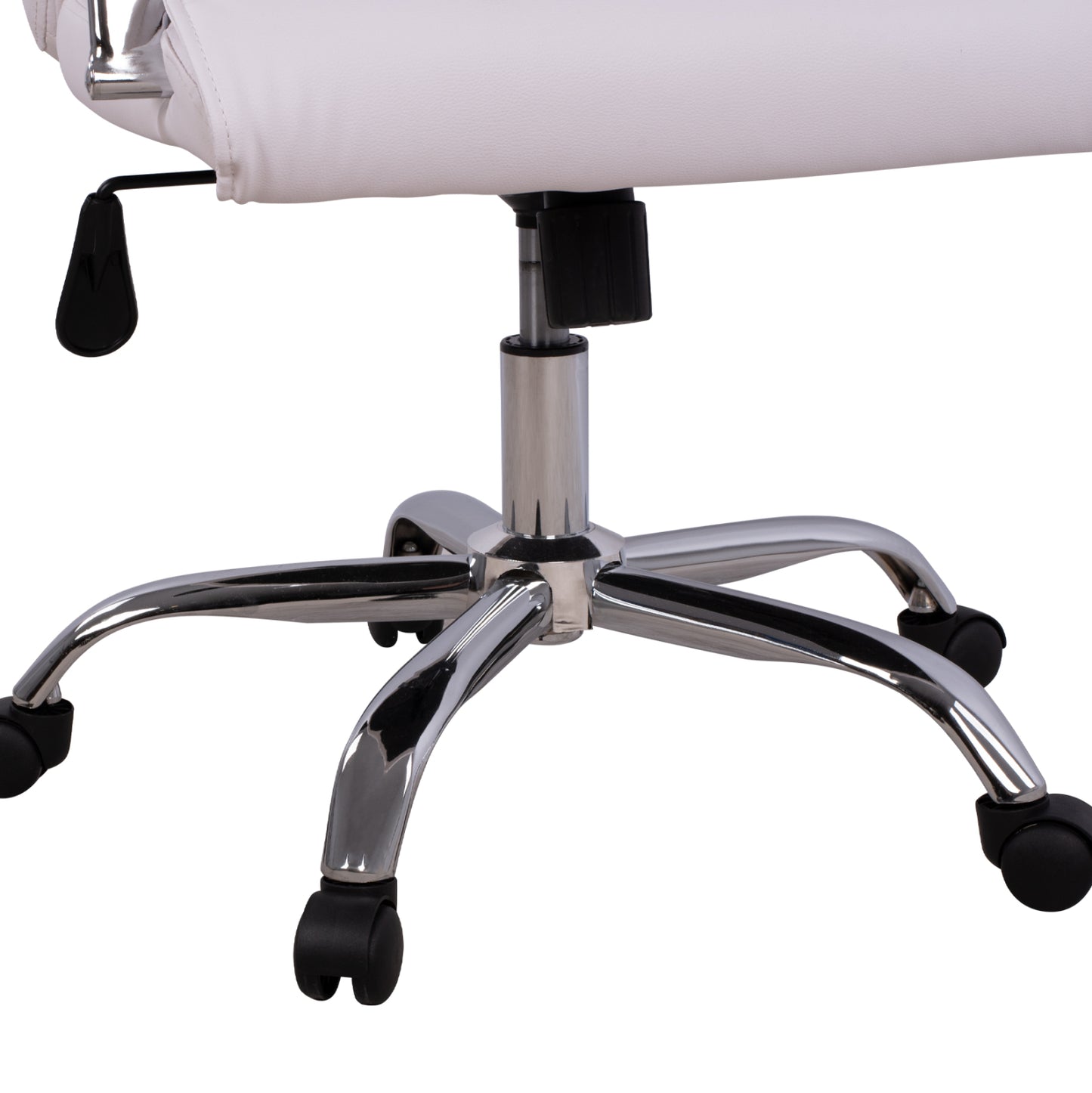 EXECUTIVE OFFICE CHAIR WHITE WITH CHROME BASE JACOB 57x75.5x100
