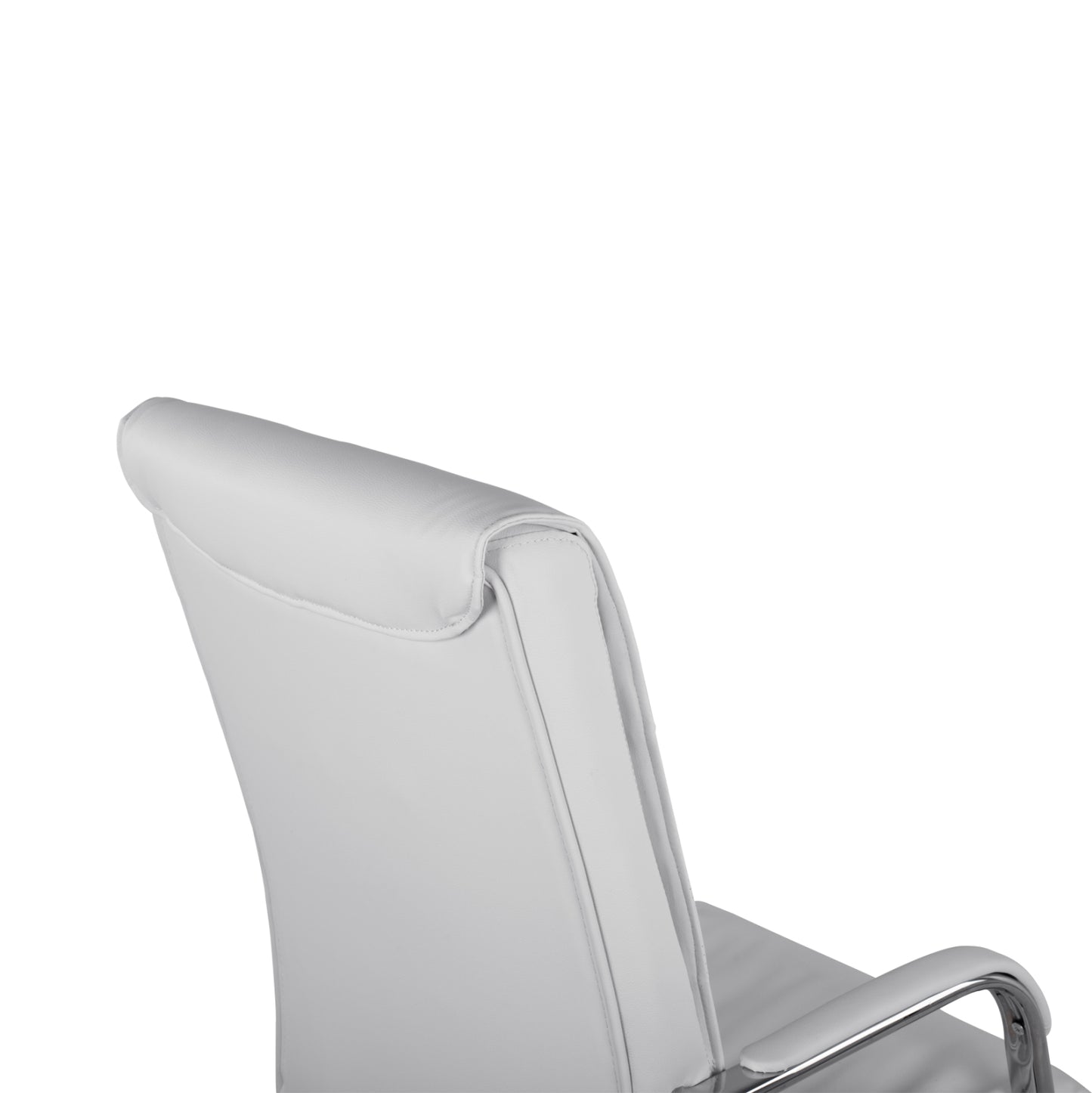 EXECUTIVE OFFICE CHAIR WHITE WITH CHROME BASE JACOB 57x75.5x100