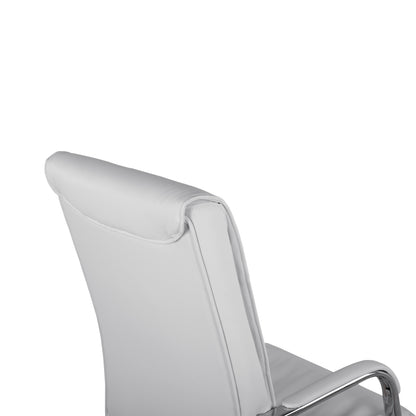 EXECUTIVE OFFICE CHAIR WHITE WITH CHROME BASE JACOB 57x75.5x100