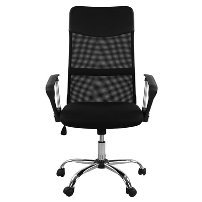 OFFICE CHAIR CABLE BLACK MESH AND CHROME BASE 61x56x118
