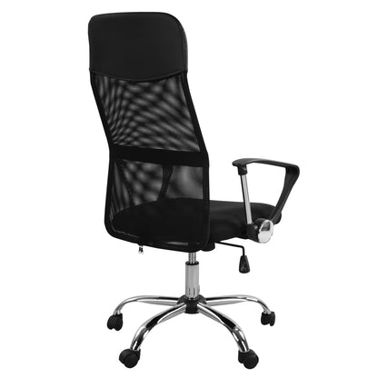 OFFICE CHAIR CABLE BLACK MESH AND CHROME BASE 61x56x118
