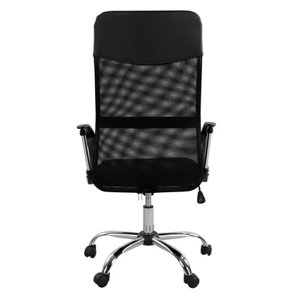 OFFICE CHAIR CABLE BLACK MESH AND CHROME BASE 61x56x118