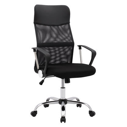 OFFICE CHAIR CABLE BLACK MESH AND CHROME BASE 61x56x118