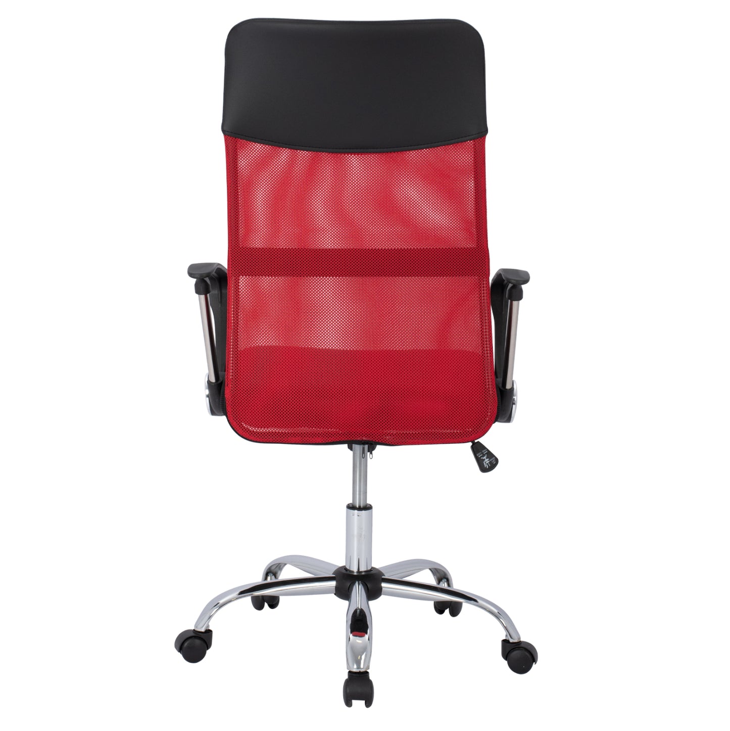 OFFICE CHAIR CABLE BLACK RED MESH CHROME BASE 61x58x118