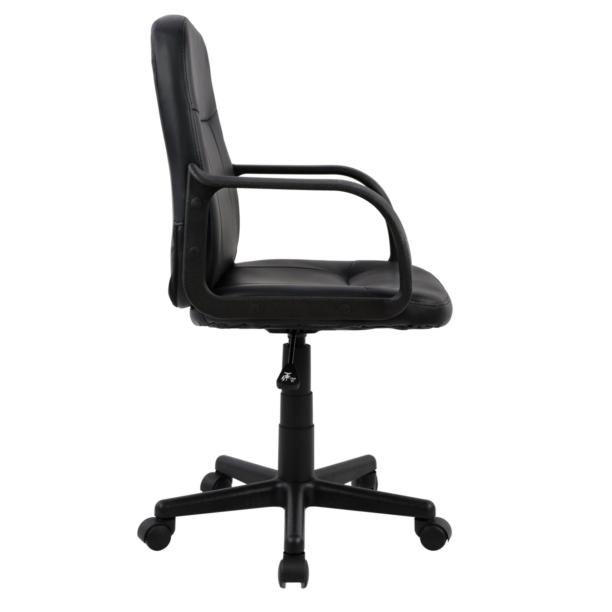 ΚΑΡΕΚΛΑ ΓΡΑΦΕΙΟΥ GRANE ΜΕ ΜΠΡΑΤΣΑ ΜΑΥΡO PU 56,5x50x88-100