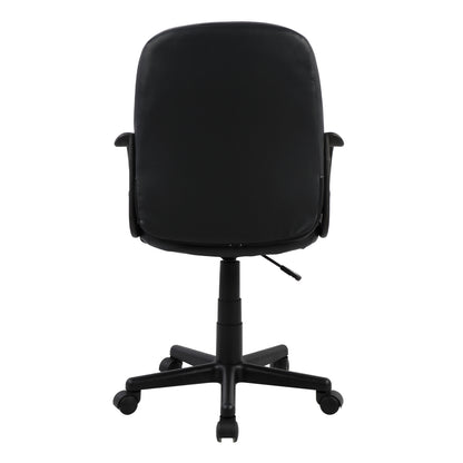 ΚΑΡΕΚΛΑ ΓΡΑΦΕΙΟΥ GRANE ΜΕ ΜΠΡΑΤΣΑ ΜΑΥΡO PU 56,5x50x88-100