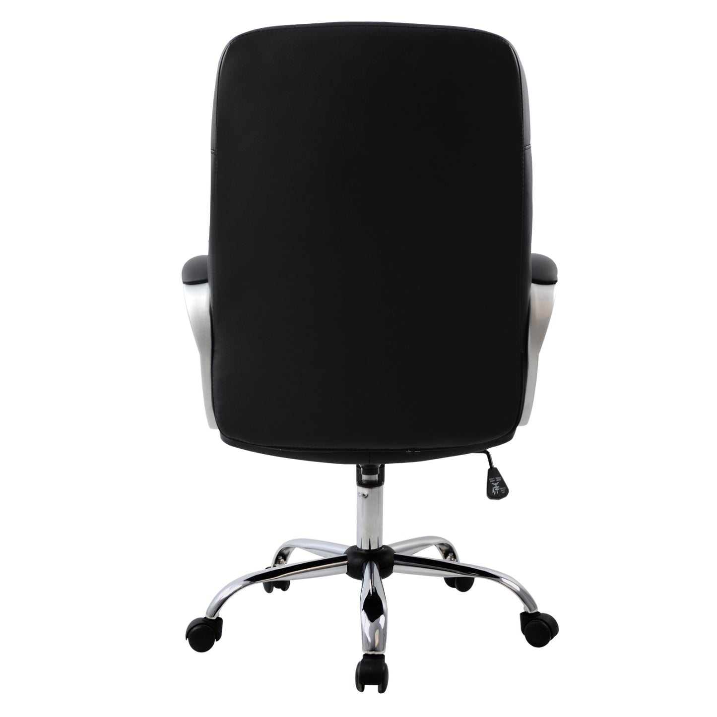 IVERN OFFICE CHAIR BLACK EXECUTIVE WITH CHROME BASE 64x55x112-120