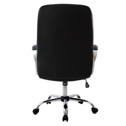 IVERN OFFICE CHAIR BLACK EXECUTIVE WITH CHROME BASE 64x55x112-120