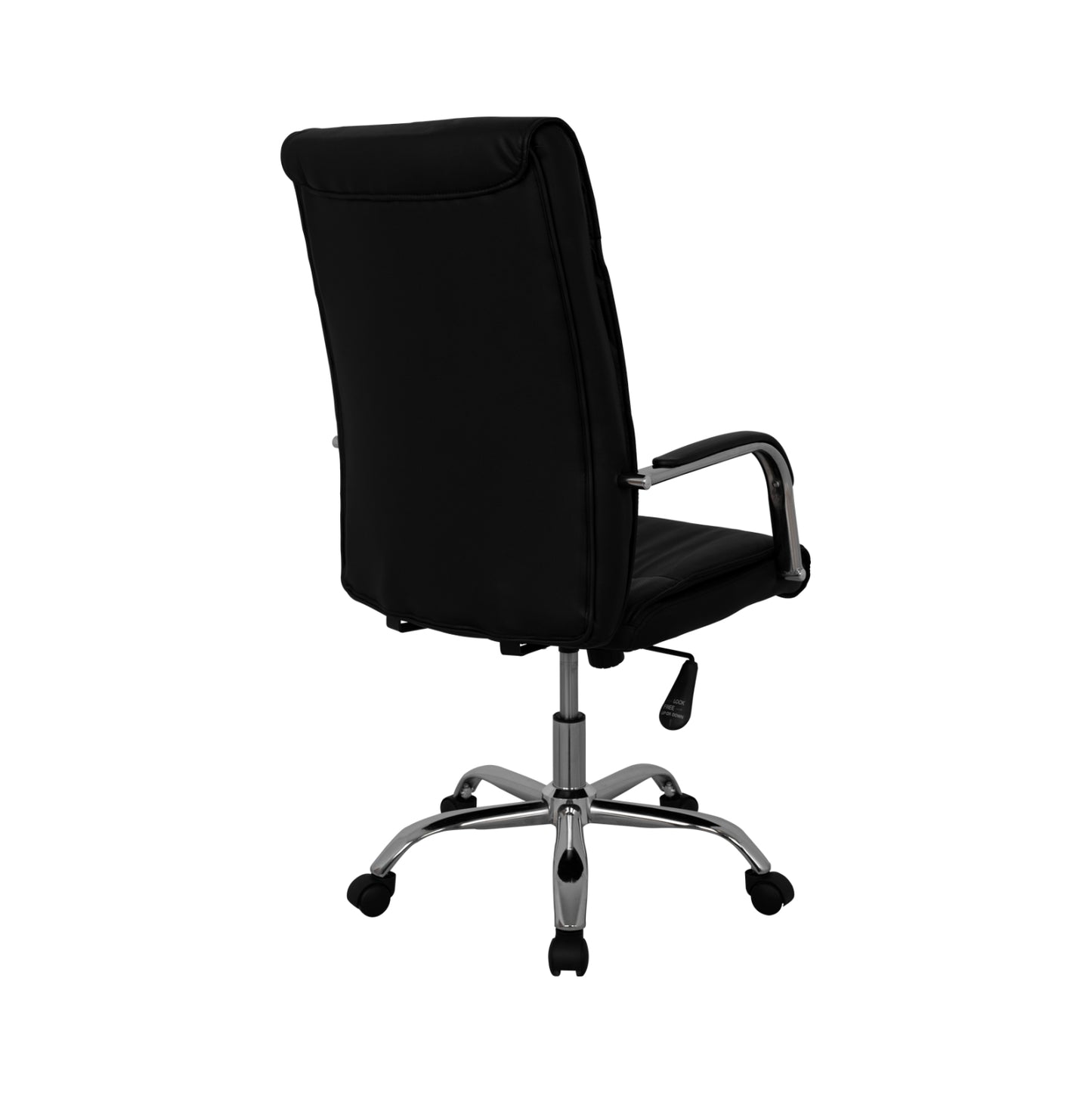 BLACK EXECUTIVE OFFICE CHAIR WITH CHROME BASE JACOB 55.5x65x111