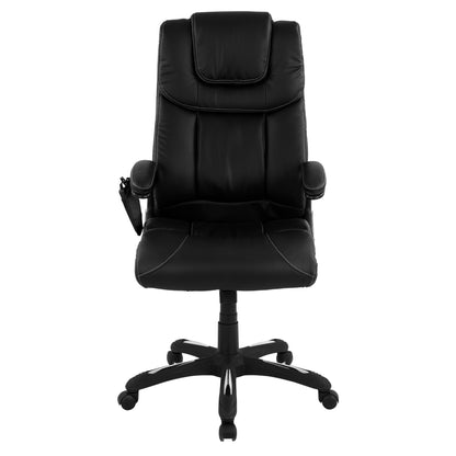 ΚΑΡΕΚΛΑ ΓΡΑΦΕΙΟΥ THORIN ΜΕ MASSAGE ΜΑΥΡΗ 62x70x127