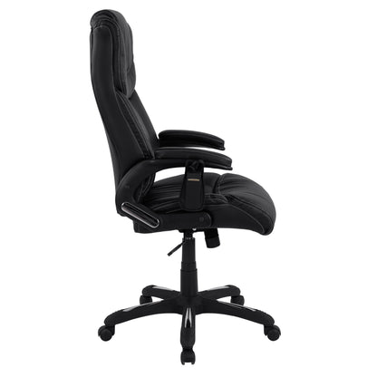 ΚΑΡΕΚΛΑ ΓΡΑΦΕΙΟΥ THORIN ΜΕ MASSAGE ΜΑΥΡΗ 62x70x127