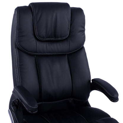 ΚΑΡΕΚΛΑ ΓΡΑΦΕΙΟΥ THORIN ΜΕ MASSAGE ΜΑΥΡΗ 62x70x127