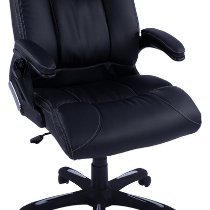 ΚΑΡΕΚΛΑ ΓΡΑΦΕΙΟΥ THORIN ΜΕ MASSAGE ΜΑΥΡΗ 62x70x127