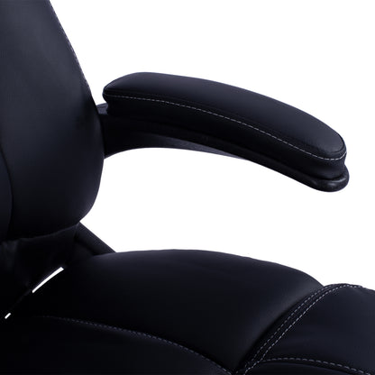 ΚΑΡΕΚΛΑ ΓΡΑΦΕΙΟΥ THORIN ΜΕ MASSAGE ΜΑΥΡΗ 62x70x127