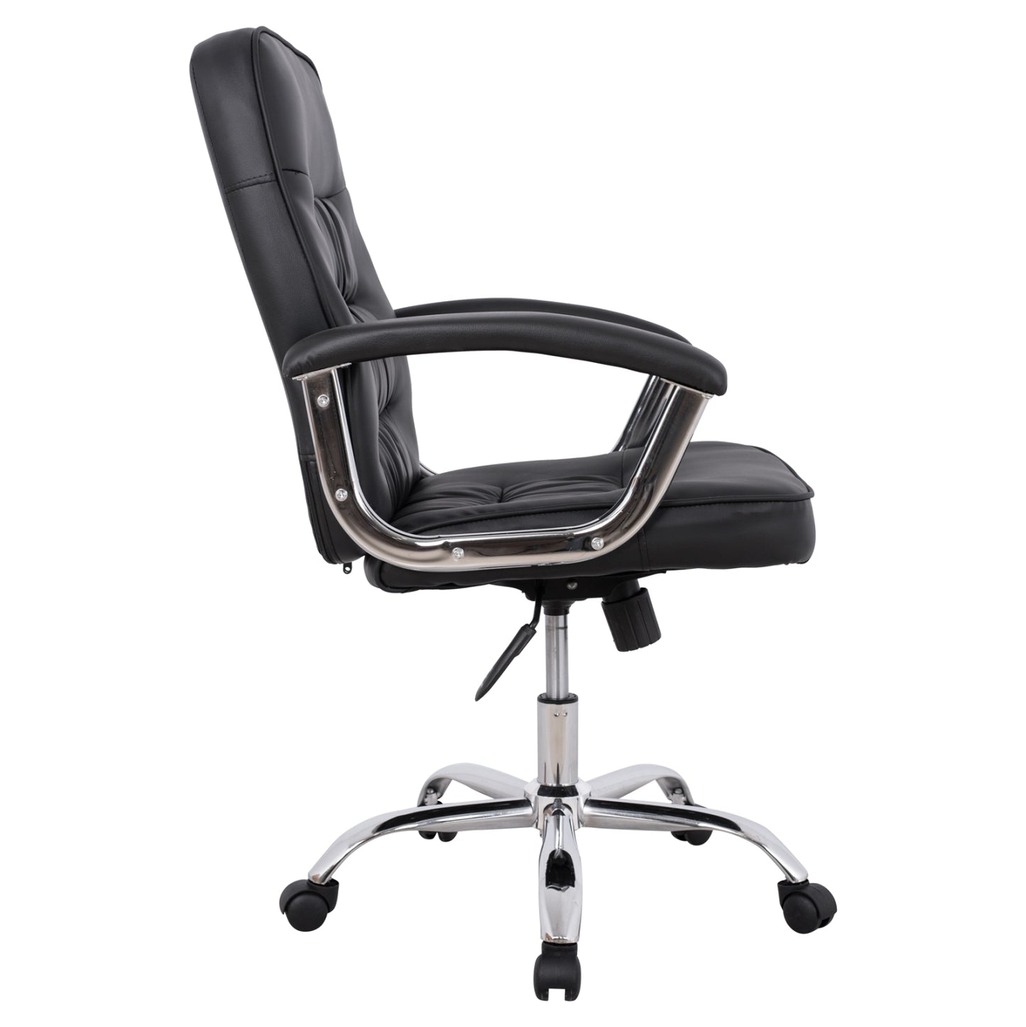OFFICE CHAIR RYLIE WITH BLACK PU AND CHROME BASE 62x62x104