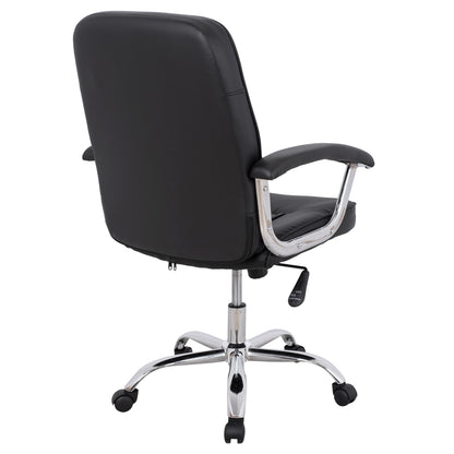 OFFICE CHAIR RYLIE WITH BLACK PU AND CHROME BASE 62x62x104