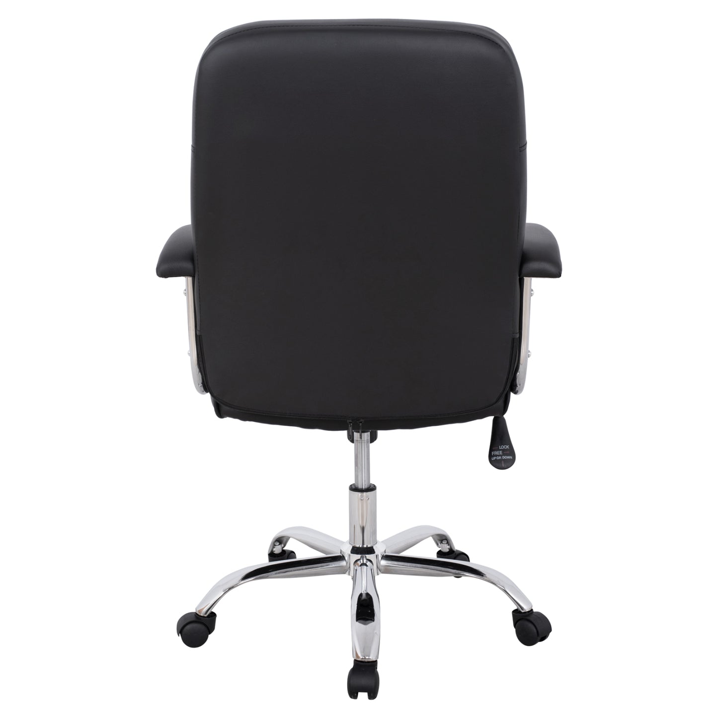 OFFICE CHAIR RYLIE WITH BLACK PU AND CHROME BASE 62x62x104