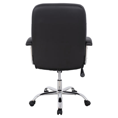 OFFICE CHAIR RYLIE WITH BLACK PU AND CHROME BASE 62x62x104