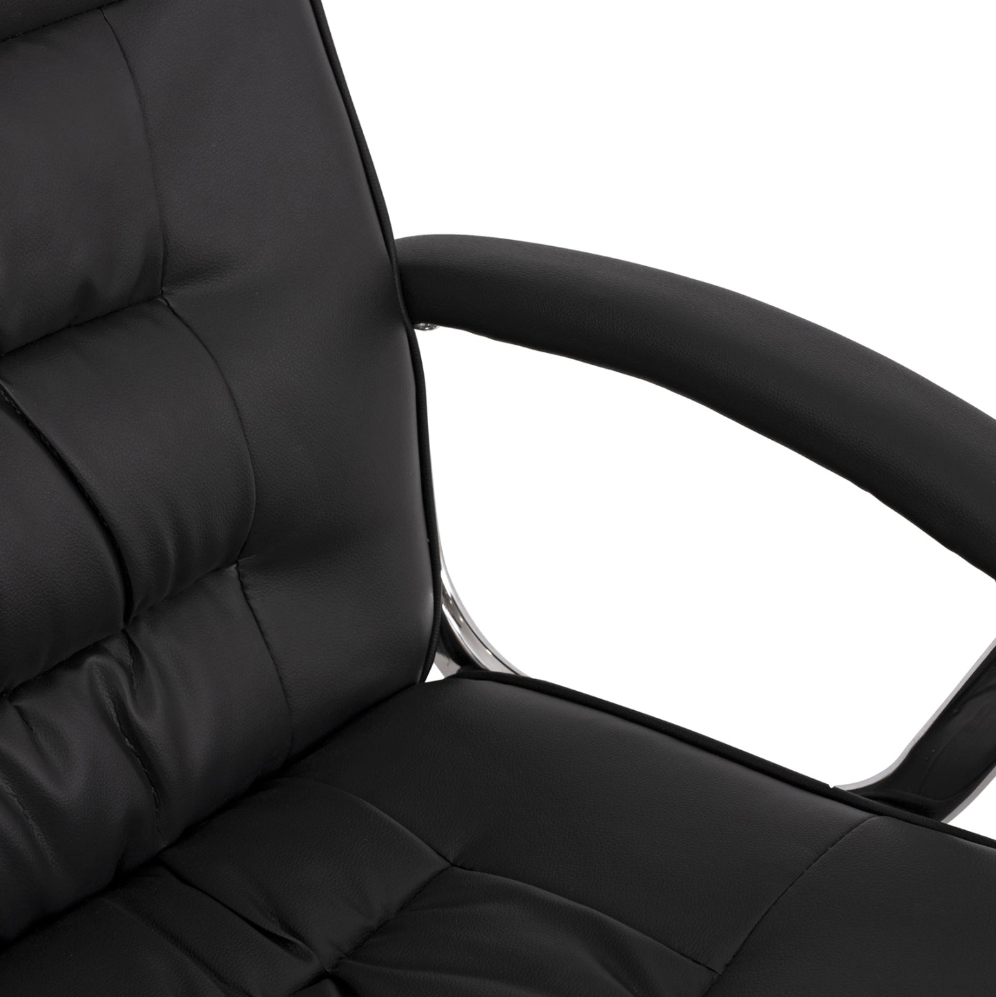 OFFICE CHAIR RYLIE WITH BLACK PU AND CHROME BASE 62x62x104