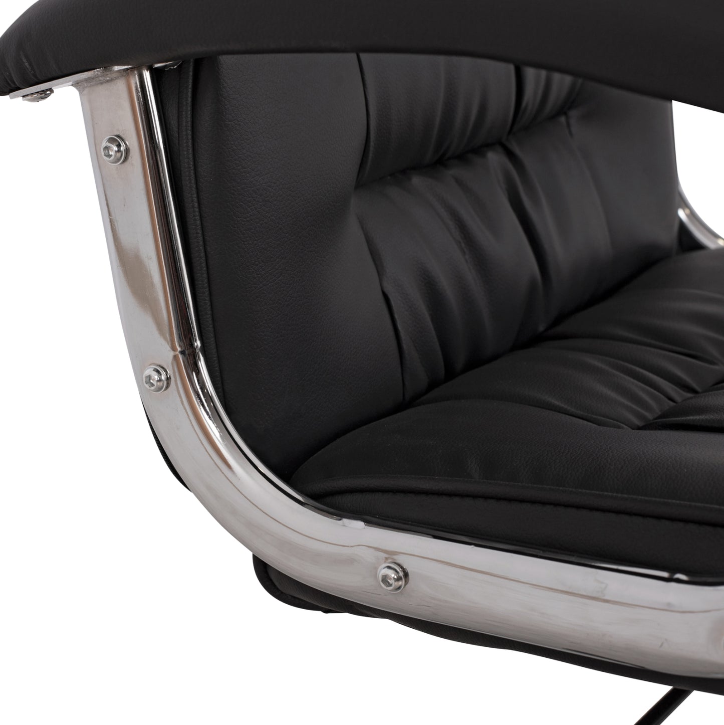 OFFICE CHAIR RYLIE WITH BLACK PU AND CHROME BASE 62x62x104