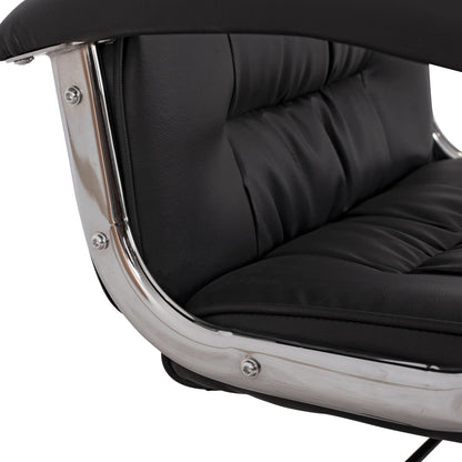 OFFICE CHAIR RYLIE WITH BLACK PU AND CHROME BASE 62x62x104